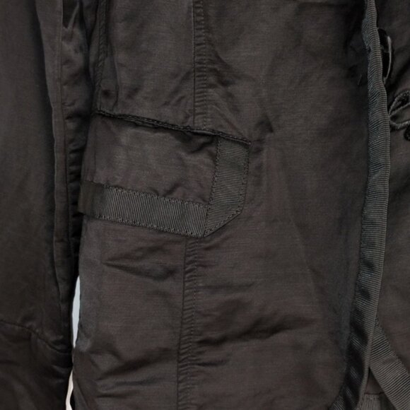 Airfield black satin jacket coat size 36 - Picture 5 of 9